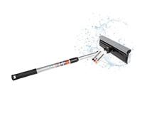 HEYNER® Lave-vitres avec Manche télescopique I Pliable 50-80cm de Long I Essuie-vitres pour Voiture, Camping-Car, Bus & Van I 25 cm de Largeur d'essuyage, Manche Aluminium