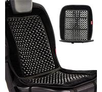 HEYNER SoftVelvet H709100 Housse de siège de voiture en bois avec perles de massage et ventilation Noir