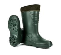 HEYO Bottes en caoutchouc pour homme - Doublées - Bottes d'hiver thermiques en mousse EVA - Légères, imperméables et chaudes - Bottes de travail d'hiver fabriquées en UE, vert, 46 EU