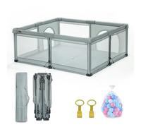 Heyo.Ja Parc pliable pour bébé, pop-up, portable, avec filet, montage et pliage rapides, grille de sécurité pour l'intérieur et l'extérieur, 150 x 180 x 67 cm