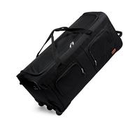 HEYO Sac de voyage à roulettes - Taille XXL - 100 x 39 x 41 cm - Sac à roulettes robuste - Bagage souple - Idéal pour les voyages - 160 l - Poignée télescopique, Noir , 100x39x41 cm, Sac de voyage à