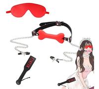 Heyokoy 3 pcs Fun Party Props - Morsure d'animal + Masque pour Les Yeux + Clapper Board Truth Or Dare Game Gear