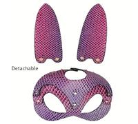 Heyokoy Masque Pink Bunny Girl, bande élastique ajustable pour un ajustement parfait