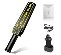 HEYOURTOR Baguette de détection de métaux portable, scanner de sécurité rechargeable avec sensibilité réglable, batterie intégrée
