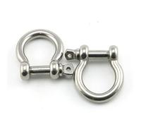 Heyous 2pcs 3/8 Inch 10mm Screw Pin Anchor Shackle Stainless Steel Heavy Duty Bow Shape…