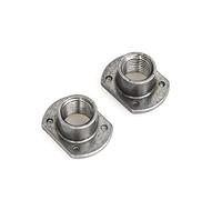 heyous Lot de 10 écrous de soudure, M12 Base à onglet UNC en acier au carbone 4 projections Argenté