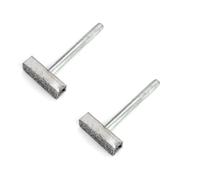 heyous Lot de 2 stylos diamant en métal argenté - 10 x 45 cm - Coupe-bordure en céramique - Convient pour les agents de liaison de résine, la chloration et la mécanisation