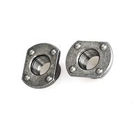 heyous Lot de 20 écrous de soudure, M10 Base à onglet UNC en acier au carbone 4 projections Argenté