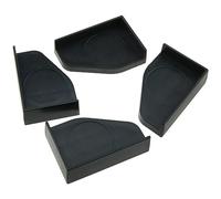 Heyous Lot de 4 protections d'angle en plastique noir pour aquarium