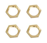 Heyous Lot de 4 raccords de tuyau en laiton NPT femelle 9,5 mm - 3/8" NPT écrou de verrouillage hexagonal pour plomberie, eau et jardin