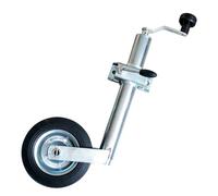 HEYOUTH Roue Jockey Remorque,Support Roue Jockey,avec Bride Remorque,Tube Acier 48mm,Charge Max. 250 kg,Compatible Tous Types de remorques