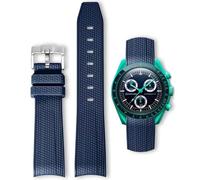 HEYOZURY Bracelet de Montre 20mm Omega x Swatch Moons Montre Rolex Watch montre Silicone Hommes en Acier Inoxydable Boucle Bracelet de Remplacement Bracelet Original Omega Speedmaster