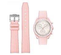 HEYOZURY Bracelet de Montre 20mm Omega x Swatch Moons Montre Rolex Watch montre Silicone Hommes en Acier Inoxydable Boucle Bracelet de Remplacement Bracelet Original Omega Speedmaster