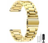 HEYOZURY Bracelet de Montre en Acier Inoxydable Métallique avec Extrémité Droite et Courbée18mm 19mm 21mm 20mm 22mm 24mm Bracelet de Montre de Remplacement Métallique pour Hommes et Femmes