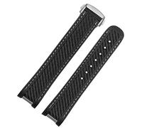 HEYOZURY Bracelet de Montre Pour Omega 20mm，Noir Hommes Avec Boucle Papillon en Acier Inoxydable Remplacer par un Bracelet Origine Compatible avec Oméga SEAMASTER Planet Ocean