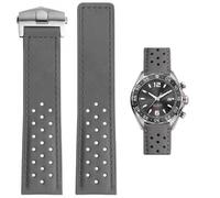 HEYOZURY Bracelet de Montre Pour Tag Heuer 22mm，Avec Boucle Papillon en Acier Inoxydable,Conception Perforée Aquaracer Séries Monaco Séries Remplacer par un Bracelet Origine Pour Tag Heuer