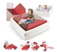 Heypappy Canapé Enfant, Fauteuil pour Enfants Éponge, Pouf Enfant Modulable avec Puzzle Tangram pour Construire des Forts, pour Salle de Jeu et Chambre, Garçons Filles Adolescents