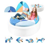 Heypappy Canapé Modulaire pour Enfants,2-en-1 Forme Œuf avec Piscine à Balles Unique et Tangram - Canapé Enfant de Jeu pour Salle de Jeux - Inspire la Créativité