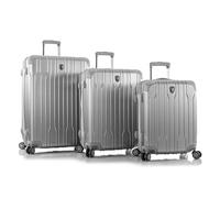 Heys Xtrak 4 roulettes Set de valises 3 pièces avec soufflet d'extension couleur argent