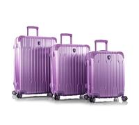 Heys Xtrak 4 roulettes Set de valises 3 pièces avec soufflet d'extension violet