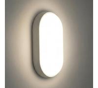 Heyseven Plafonnier LED Mural Extérieur éclairage de Plafond Étanche IP54, 20W 2000LM 4000K Blanc Neutre, Ovale Luminaire Pour Salle de Bain, Garage, Couloir, Cave, Balcon