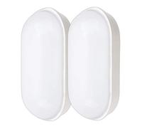 Heyseven Plafonnier LED Ovale Applique Murale Intérieur, Extérieur IP54 Étanche, 20W 2000LM 4000K Blanc Neutre, Luminaire pour Salle de Bain, Garage, Couloir, Cave, Jardin 2 Pièces