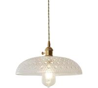 HEYSHENG Lustre en Verre de Style Moderne Nordique/Lustre réglable / 1 Lampe/Éclairage Suspendu/Convient pour l'îlot de Cuisine, la Chambre à Coucher, l'îlot de Restaurant / E26 / E27