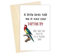 Heyshoo Carte d'anniversaire amusante inspirée des oiseaux, carte d'anniversaire pour Bff Lui Elle, carte d'anniversaire sarcastique, c'est votre carte d'anniversaire
