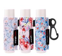 HEYSKAY Lot de 3 manchons élastiques pour baume à lèvres (ensemble floral A)