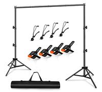 Heysliy Kit de Support de Toile de Fond pour Photographie, Hauteur et Largeur réglables pour décoration, Photo, fête - 3 m x 2 m