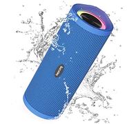 HEYSONG Haut-Parleur Bluetooth Portable, Haut-parleurs d'extérieur sans Fil étanches avec lumière LED, Basses améliorées, IPX7 Flottant, 40 Heures de Lecture, Carte TF, véritable stéréo sans Fil pour
