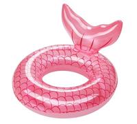 HeySplash Anneaux de Natation en Forme de Queue de Sirène, Bouée Gonflable d'Été en PVC pour Enfant Adultes Facile à Gonfler Transporter, Jouet Aquatique pour Plage Piscine, Or Rose