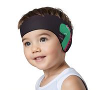 HeySplash Bandeau de Natation, Bandeau Cheveux en Néoprène Imperméable de Haute Élasticité, Serre-tête avec Le Motif du Licorne Vivant pour La Natation et Le Surf, S - Dinosaure Noir