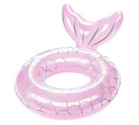 HeySplash Lot de 1 Anneaux de Natation en Forme de Queue de Sirène, Bouées d'Été Gonflable en PVC pour Enfant Ado Facile à Gonfler Transporter, Jouet Aquatique pour Plage Piscine, Rose