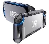 HEYSTOP Coque de Protection pour Nintendo Switch 2 Dockable Housse de Protection en TPU pour Console Switch 2 et Poignées avec Capuchons pour Joysticks avec Verre Trempé Nintendo Switch 2