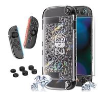 HEYSTOP Coque de protection transparente pour Nintendo Switch 2 avec film de protection d'écran et poignées pour le pouce