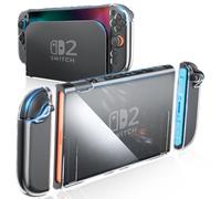 HEYSTOP Coque pour Nintendo Switch 2 Étui de Protection Transparent en PC pour Nintendo Switch 2 avec Protection D'écran et Capuchons pour Pouce pour Console Switch 2