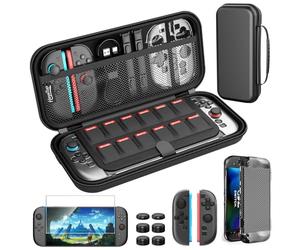 HEYSTOP Étui de Protection pour Nintendo Switch 2, Kit D'étui Portable avec Coque PC et Housse TPU pour Nintendo Switch 2 Joycon, Peut Contenir Une Variété D'accessoires Switch 2
