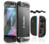 HEYSTOP Switch 2 Coque pour Console Nintendo Switch 2, Coque de Protection pour PC Housse en TPU avec Protection D'écran pour Nintendo Switch 2 Accessoires avec Capuchons pour Joysticks Switch 2