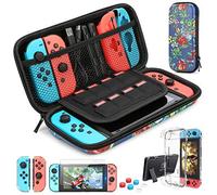Heystop-Tran Pour Étui Nintendo Switch,Kit D'accessoires Nintendo Switch 9 En 1,6 Poignées Au Pouce - Type Flower