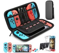 Heystop-Tran Pour Étui Nintendo Switch,Kit D'accessoires Nintendo Switch 9 En 1,6 Poignées Au Pouce - Type Gray