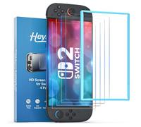 HEYSTOP Verre Trempé pour Nintendo Switch 2 [Lot de 4] Film de Protection D'écran en Verre Trempé pour Nintendo Switch 2 (Modèle 2025) - Dureté 9H - Anti-rayures - Transparent HD - Installation facile