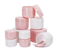 Heyu-Lotus Lot de 10 pots de voyage pour produits de toilette, pots d'échantillons cosmétiques de 20 ml/50 ml/100 ml avec spatules pour crème, échantillons de maquillage, paillettes, nail art