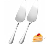 Heyumybit 2 Pièces Pelle à Tarte,Pelle à Gateau en Acier Inoxydable,Tarte et Gâteau avec Bord Dentelé,Couteau à Gâteau Set pour Le Mariage Fêtes Restaurant