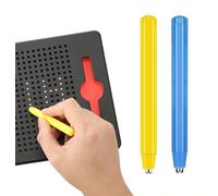 Heyumybit 2 Pièces Stylo à Dessin Magnétique,Stylet De Remplacement Stylo À Dessin Magnétique Stylos De Remplacement Magnétiques pour Enfants Planche à Dessin(Bleu,Jaune)