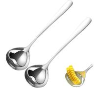 Heyumybit Louche Cuisine,2 Pièces Louche à Soupe 20,5cm Petite Inox,Cuillère de Service,Cuillère à Soupe Inox pour Buffet Restaurants Parti,Lavables au Lave-Vaisselle