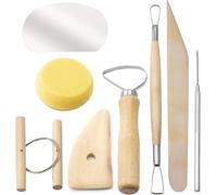 Heyumybit Outil de Poterie,8 pcs Argile Outils Argile Clay Sculpting Tools,Kit D'outils Poterie,Convient Aux Céramistes,Menuisiers et Débutants