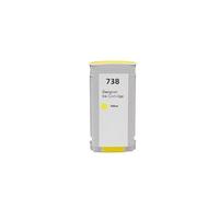 HEZHAOWH 130ml/300ml 738XL 676M6A 676M7A 676M8A 498N8A Premium Ink Cartridge Compatible for H-*0P738 for H-*0P D-signJet T950 T850 Pigment(130ml Yellow)