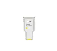 HEZHAOWH 130ml/300ml 738XL 676M6A 676M7A 676M8A 498N8A Premium Ink Cartridge Compatible for H-*0P738 for H-*0P D-signJet T950 T850 Pigment(300ml Yellow)