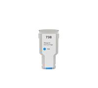 HEZHAOWH 130ml/300ml 738XL 676M6A 676M7A 676M8A 498N8A Premium Ink Cartridge Compatible for H-*0P738 for H-*0P D-signJet T950 T850 Pigment(300ml Cyan)